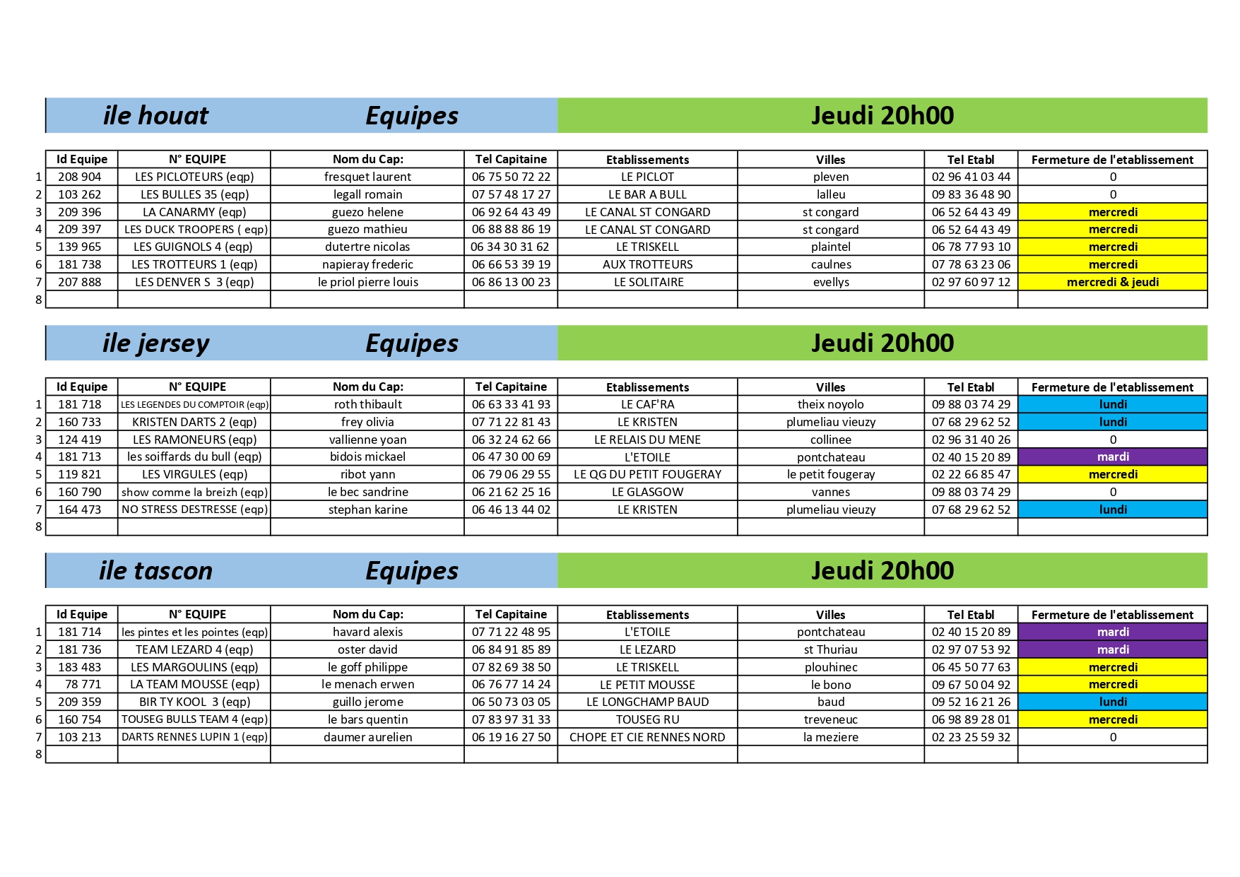 Calendrier 2026-2027 - Partie 2